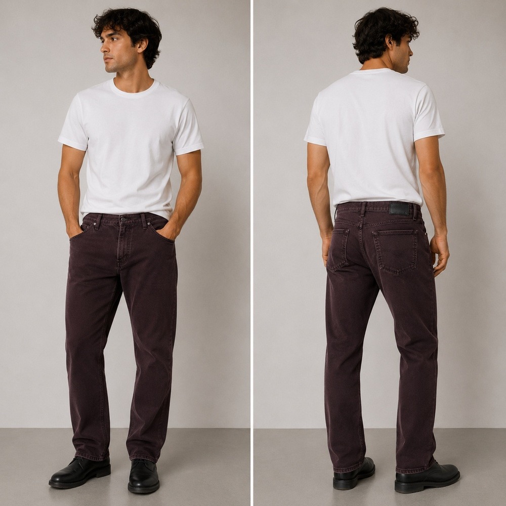 John Varvatos Bowery Pants Mens 33x31 Maroon Slim‎ Straight Casual Cotton Blend